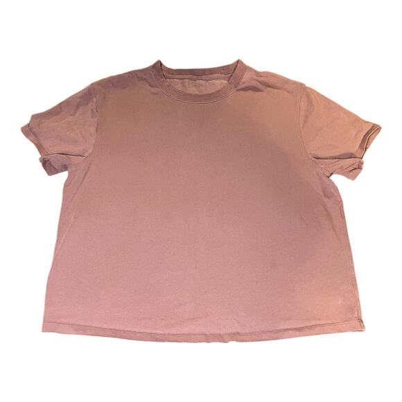 lululemon athletica Tops - Lululemon Relaxed-Fit Cotton Jersey T-Shirt Large Lilac Purple Lavender Gym Yoga